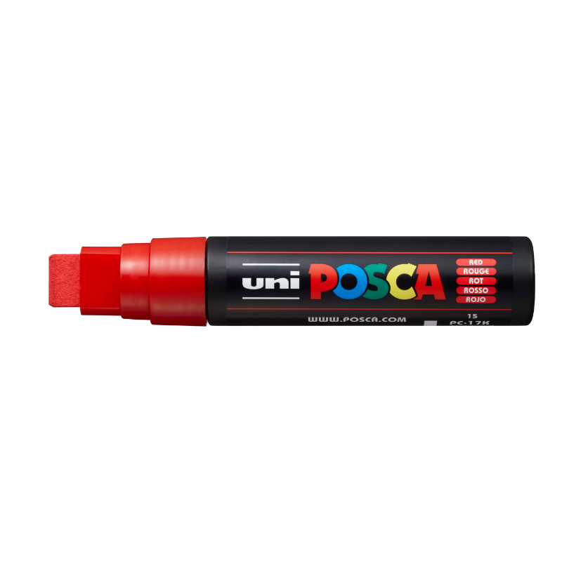 Posca PC17K  Broad Chisel Tip Paint Marker, Red