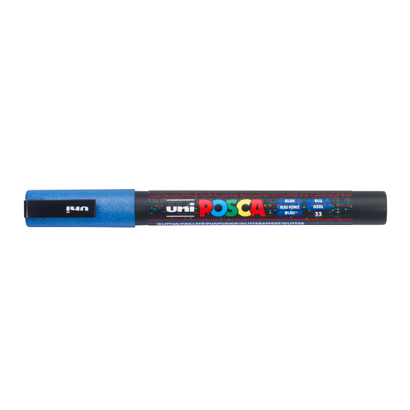 Posca PC-3M Fine Bullet Tip Paint Marker, Glitter Blue