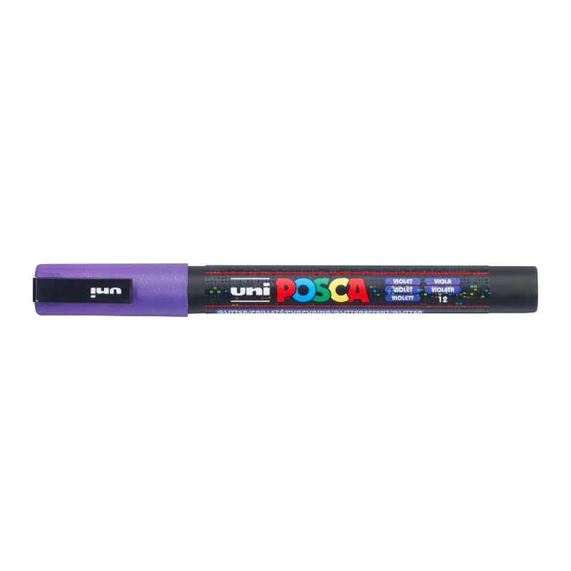Posca PC-3M Fine Bullet Tip Paint Marker, Glitter Violet