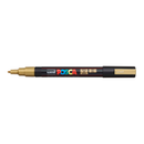 Slate Gray Posca PC-3M Fine Bullet Tip Paint Marker, Gold Paint Markers
