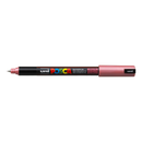Light Gray Posca PC 1MR Ultra Fine Bullet Tip Paint Marker, Metallic Red Paint Markers