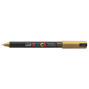 Gray Posca PC 1MR Ultra Fine Bullet Tip Paint Marker, Gold Paint Markers