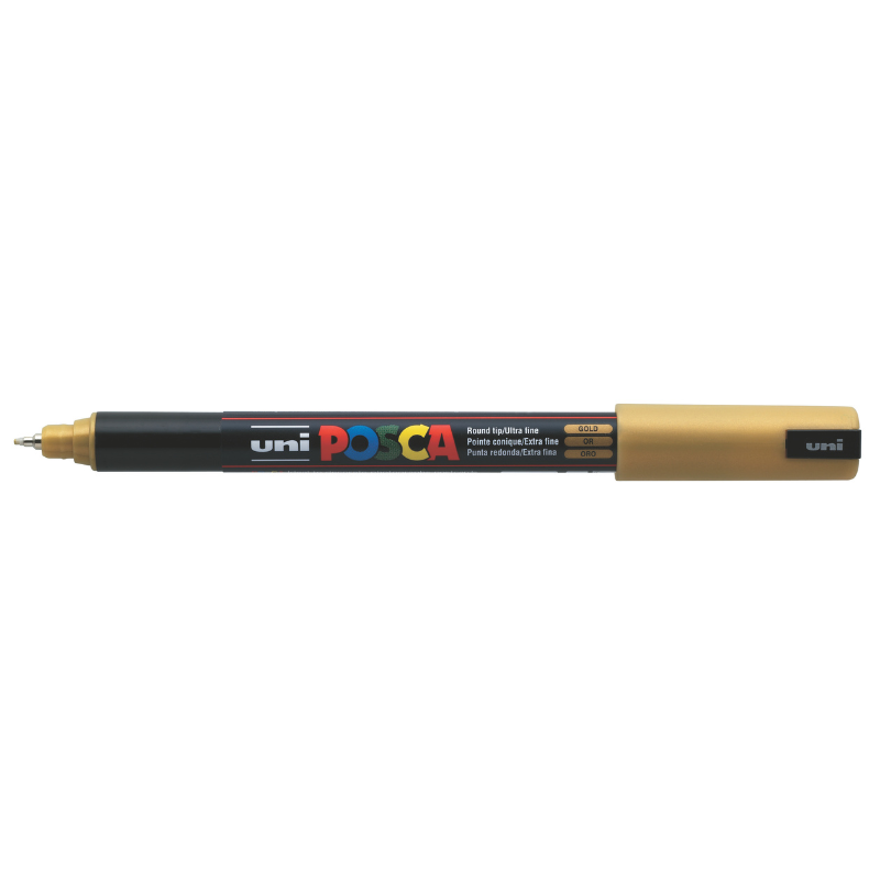 Posca PC 1MR Ultra Fine Bullet Tip Paint Marker, Gold