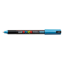 Gray Posca PC 1MR Ultra Fine Bullet Tip Paint Marker, Metallic Blue Paint Markers