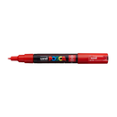 White Smoke Posca PC1M  Extra Fine Bullet Tip Paint Marker, Red Paint Markers