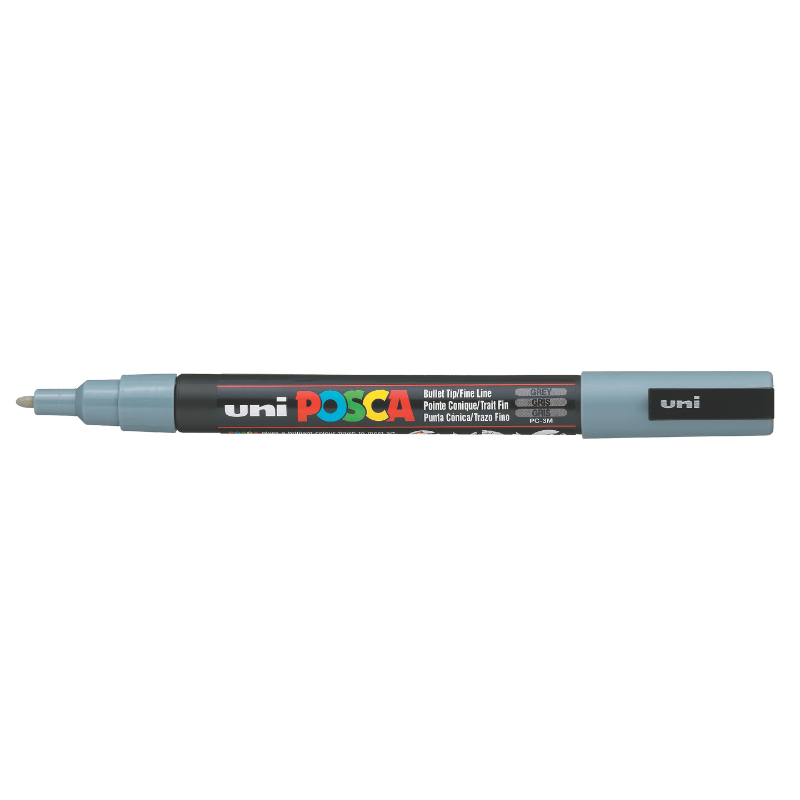 Posca PC-3M Fine Bullet Tip Paint Marker, Grey