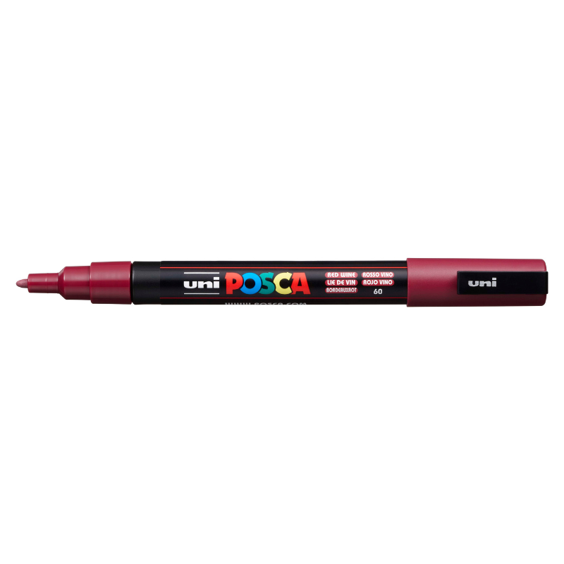 Posca PC-3M Fine Bullet Tip Paint Marker, Red wine
