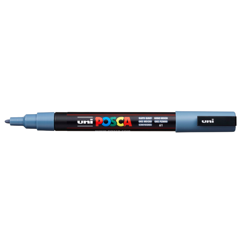 Posca PC-3M Fine Bullet Tip Paint Marker, Slate Grey
