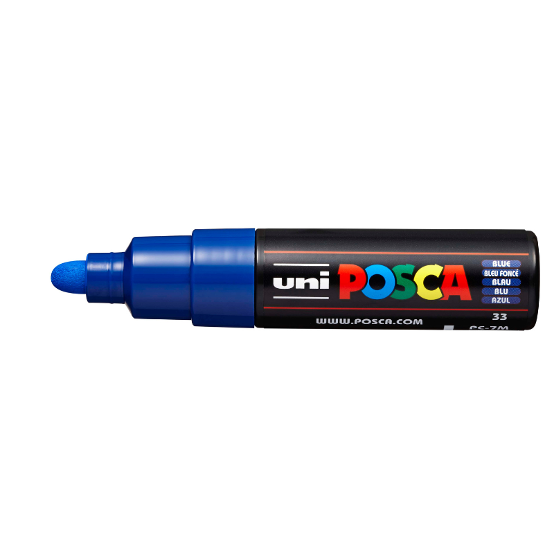 Posca PC 7M Bold Bullet Tip Paint Marker, Blue