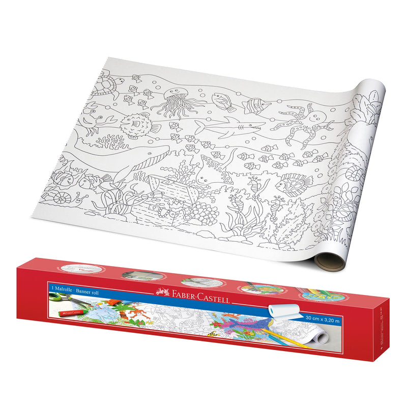 Faber Castell Activity Colouring & Drawing Banner Roll