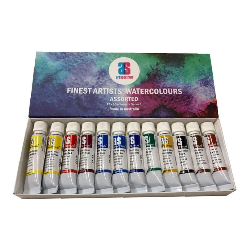 Art Spectrum 10mL Watercolour Paint Box Set Of 12 Assorted Series 1 Colours