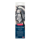White Smoke Derwent Charcoal Pencils Tin 6 Pencils