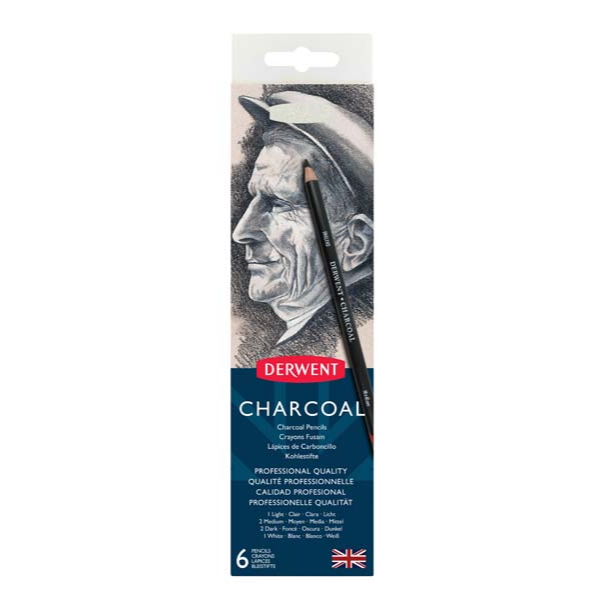 Derwent Charcoal Pencils Tin 6