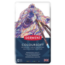 White Smoke Derwent Pencils Coloursoft Tin 12 Pencils