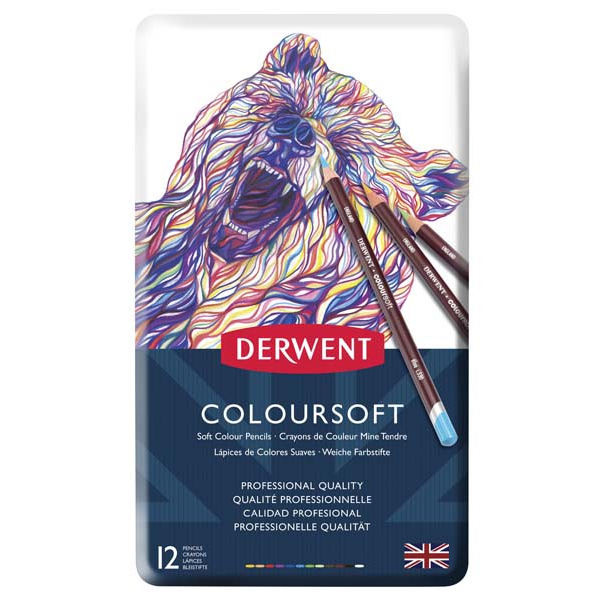 Derwent Pencils Coloursoft Tin 12