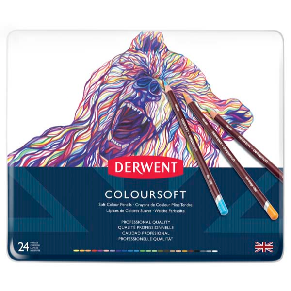 Derwent Pencils Coloursoft Tin 24