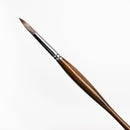 Saddle Brown Borciani Bonazzi Professional Artist Brush UNICO Series 800 SIZE 14 Mongoose Synthetic Short Handle Round Made in Italy Paint Brushes