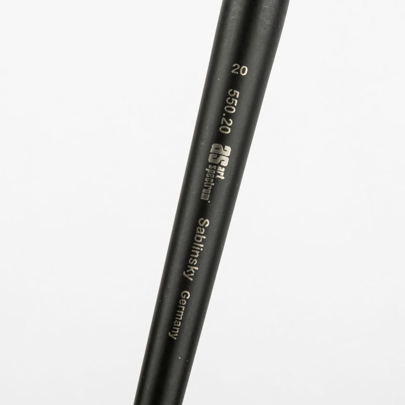 White Smoke Art Spectrum Brush Series 550 Sablinksky Filament Blend - Round Size - 20 Paint Brushes