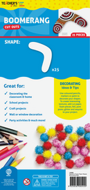 Teacher's Choice Boomerang Cut Outs 25 Pieces - White