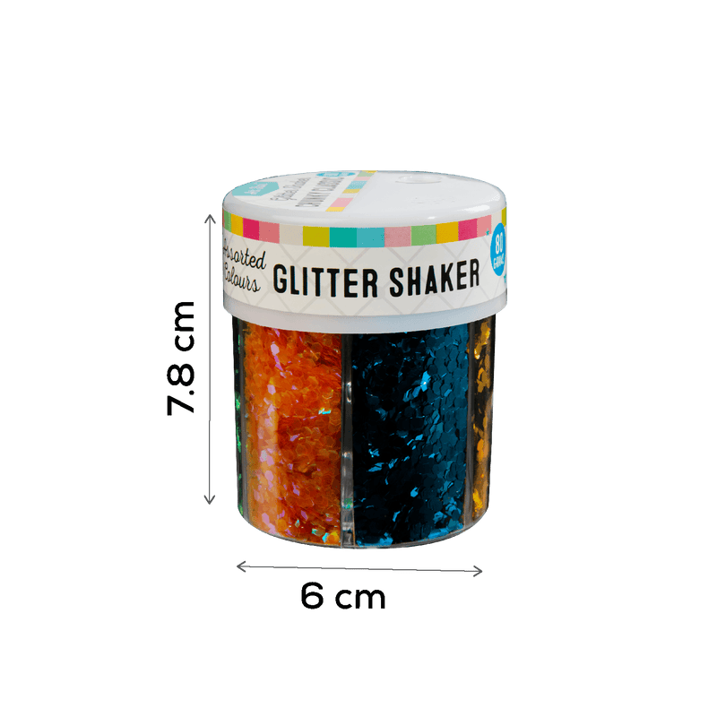 Black Art Star Chunky Glitter Shaker Assorted Colours 80g Glitter