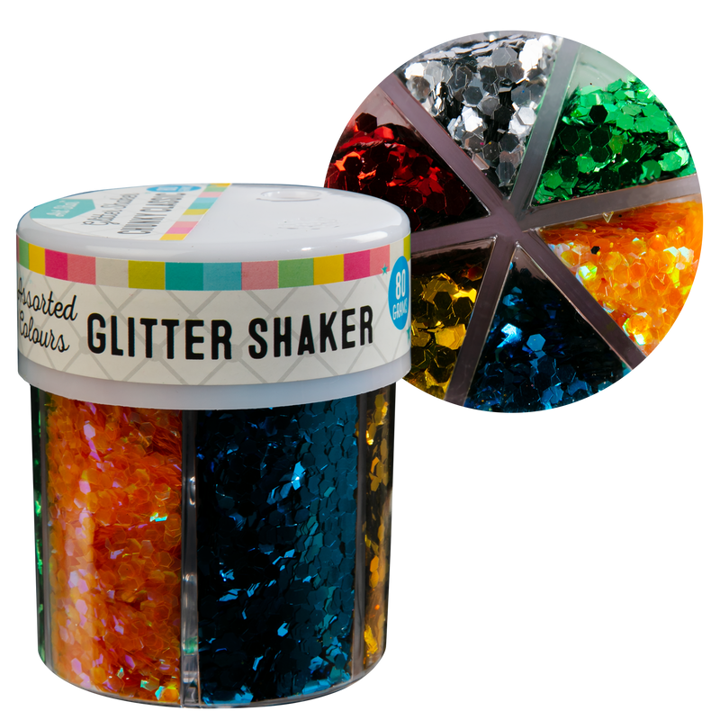 Tan Art Star Chunky Glitter Shaker Assorted Colours 80g Glitter