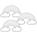 Black Teachers Choice Paper Shapes Rainbow (10 Piece) Kids Paper Shapes