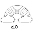 Gray Teachers Choice Paper Shapes Rainbow (10 Piece) Kids Paper Shapes