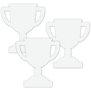 White Smoke Teachers Choice  Paper Shapes Trophy (15 Piece) Kids Paper Shapes