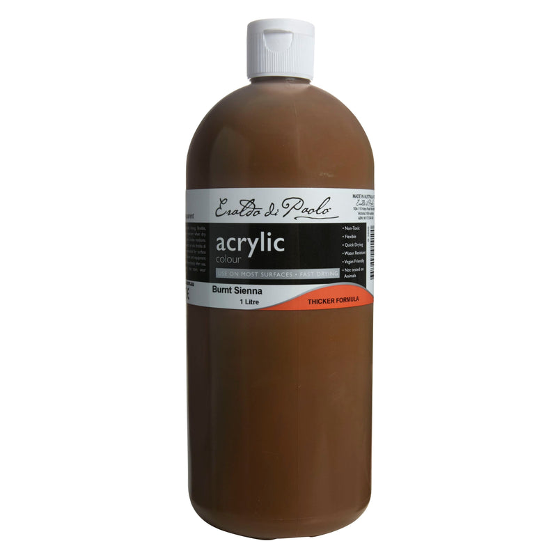 Eraldo di Paolo Acrylic Paint, Burnt Sienna, 1L