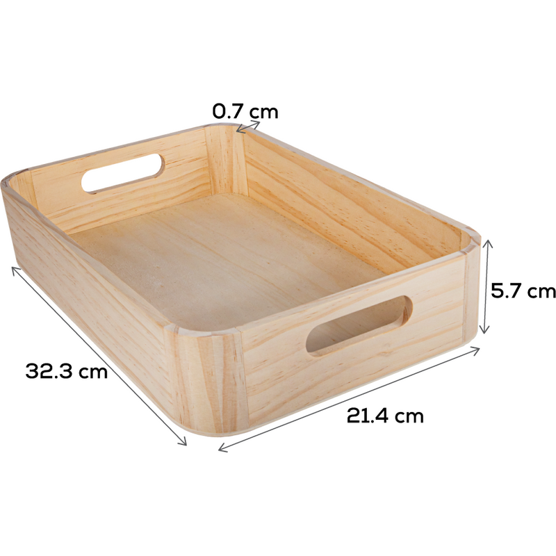 Tan Urban Crafter Plywood Curved Edge Tray 32.5 x 21.5 x 6cm Woodcraft