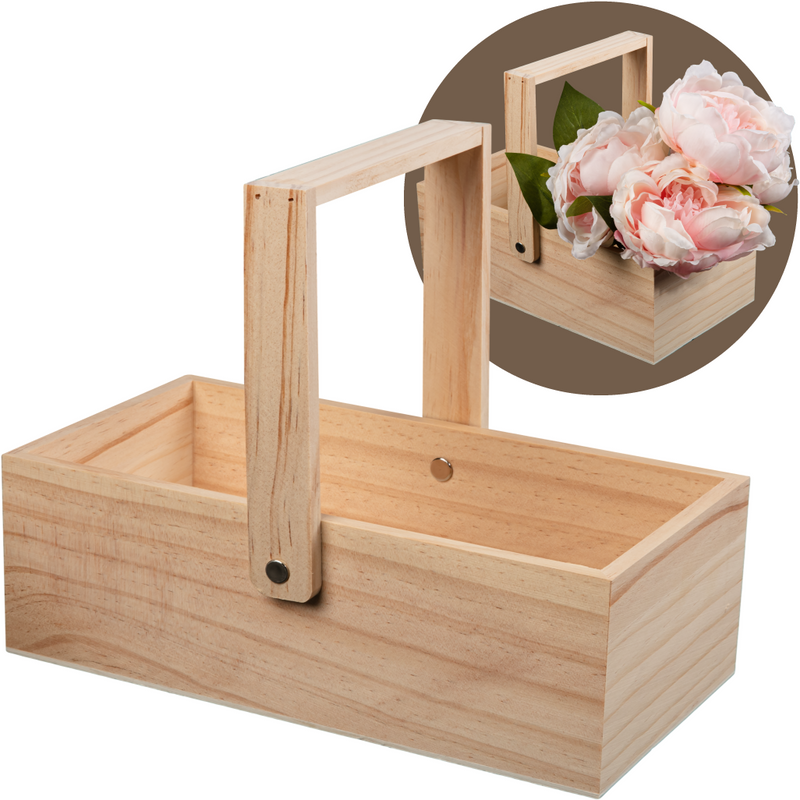 Urban Crafter Plywood Storage Box with Moveable Handle 25 x 13 x 20cm