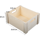 Gray Urban Crafter Plywood Full Panel Storage Crate 22 x 18 x 10cm Woodcraft