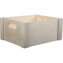 Dark Gray Urban Crafter Plywood Full Panel Storage Crate 22 x 18 x 10cm Woodcraft
