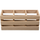 Rosy Brown Urban Crafter Plywood Storage Crate with Three Compartments 25.7 x 9.7 x 10.8cm Woodcraft