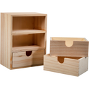 Rosy Brown Urban Crafter Plywood and Pine Three Drawer Storage Box 11 x 17 x 14.5cm Woodcraft