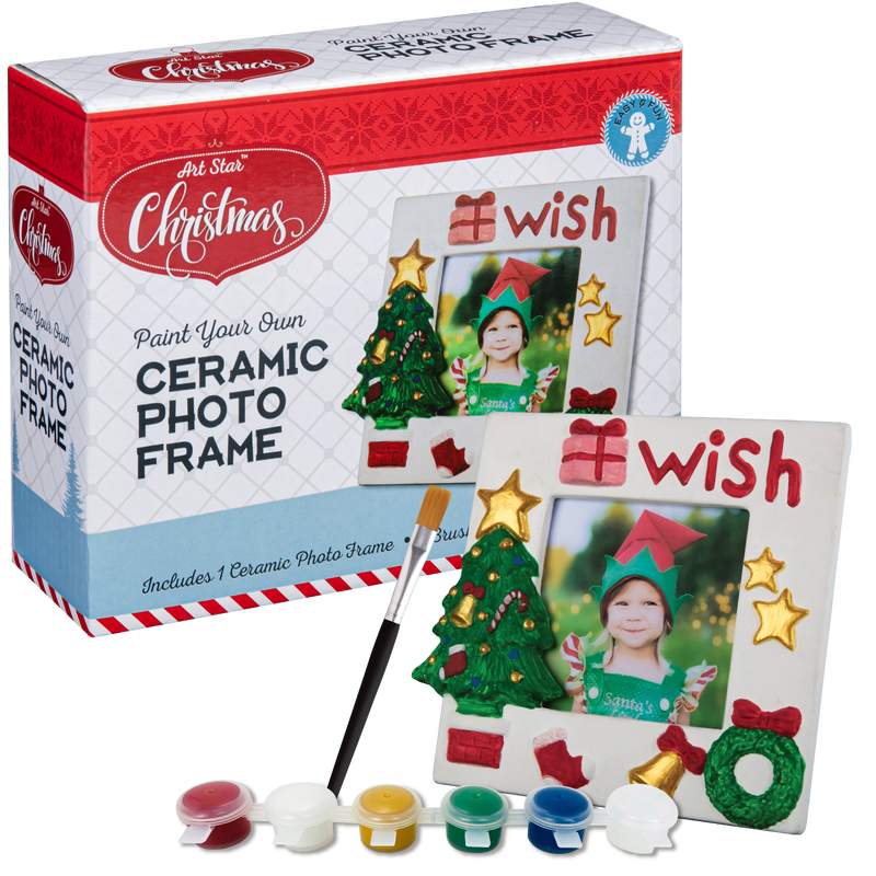 Art Star Christmas Paint Your Own Ceramic Photo Frame Kit