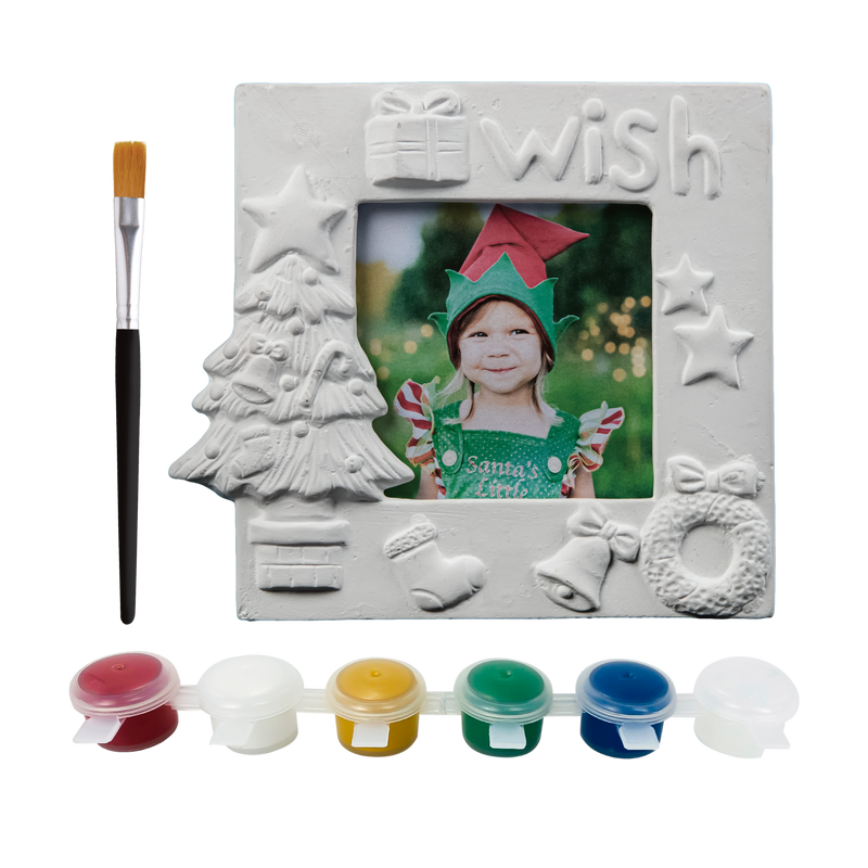 Art Star Christmas Paint Your Own Ceramic Photo Frame Kit