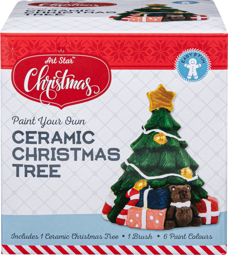 Art Star Christmas Paint Your Own Ceramic Tree Decoration Kit