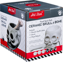 Art Star Halloween Paint Your Own Ceramic Skull and Bone Cruicible (11.1 x 13.5 x 9.2cm)