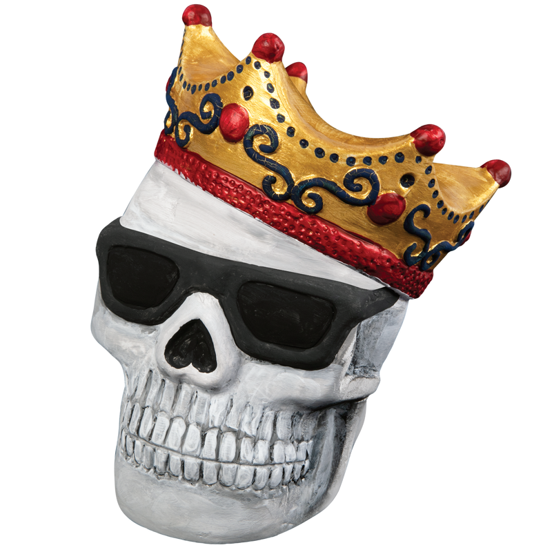 Art Star Halloween Paint Your Own Ceramic Skull with Crown Decoration (15.2 x 11.2 x 12.1cm)