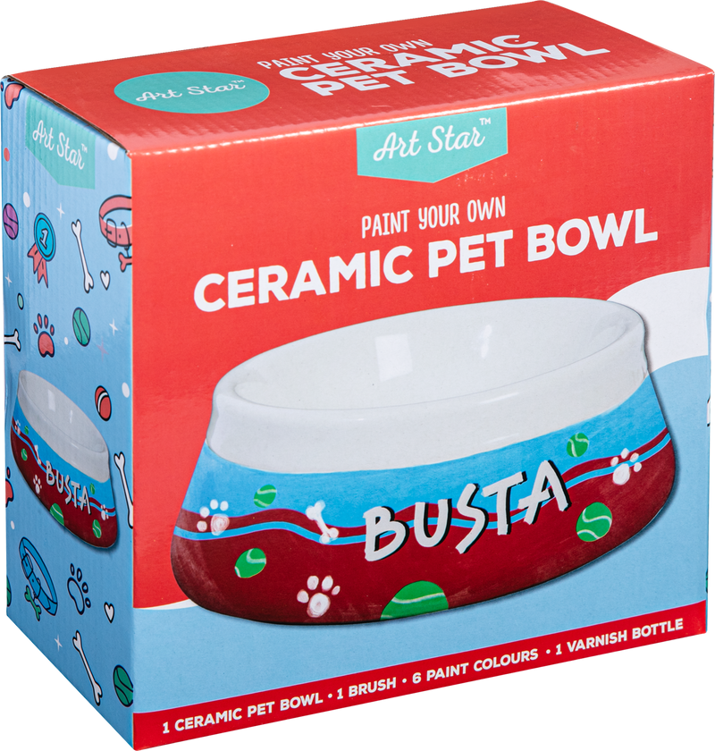 Art Star Paint Your Own Ceramic Pet Bowl (17.8 x 17.8 x 6.5cm)