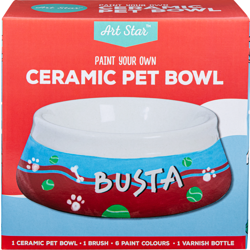 Art Star Paint Your Own Ceramic Pet Bowl (17.8 x 17.8 x 6.5cm)