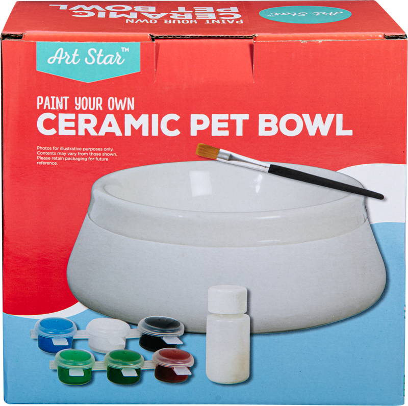 Art Star Paint Your Own Ceramic Pet Bowl (17.8 x 17.8 x 6.5cm)