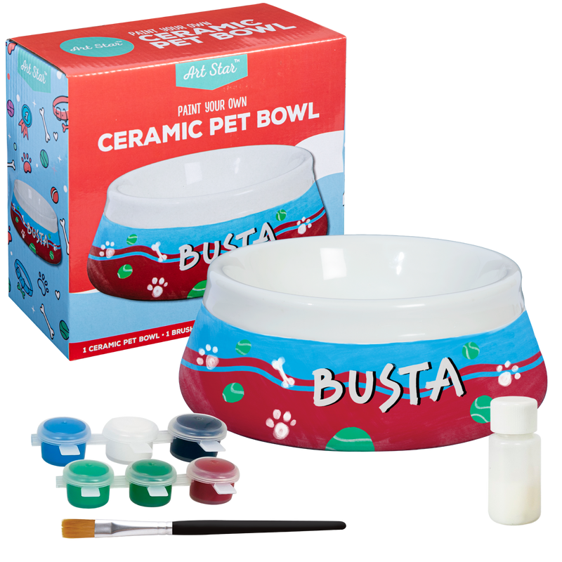 Art Star Paint Your Own Ceramic Pet Bowl (17.8 x 17.8 x 6.5cm)