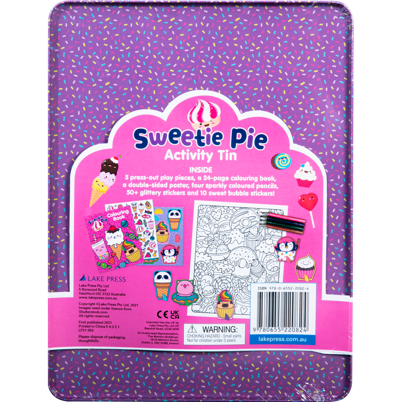 Slate Gray Happy Tin - Sweetie Pie Kids Activities