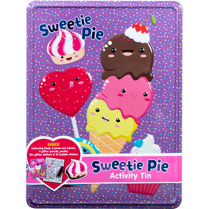 Slate Blue Happy Tin - Sweetie Pie Kids Activities