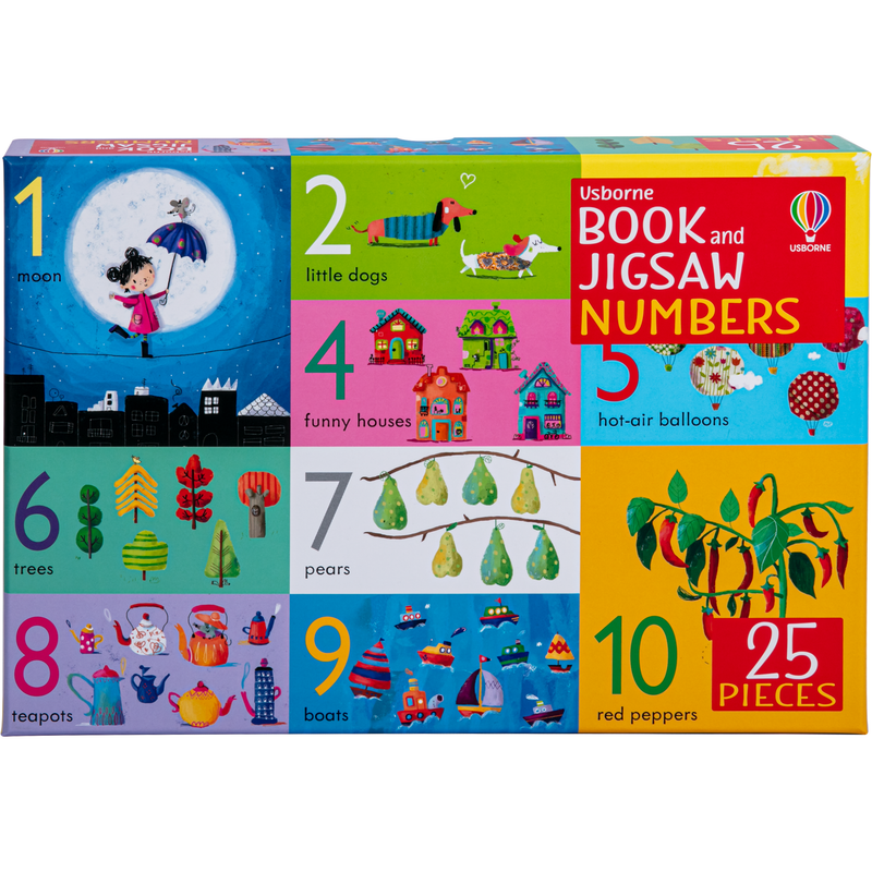 Usborne Book and 25 Piece Jigsaw Numbers