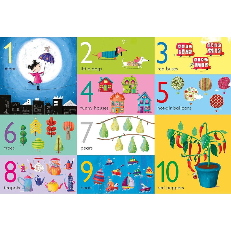 Dark Cyan Usborne Book and 25 Piece Jigsaw Numbers Kids Activities