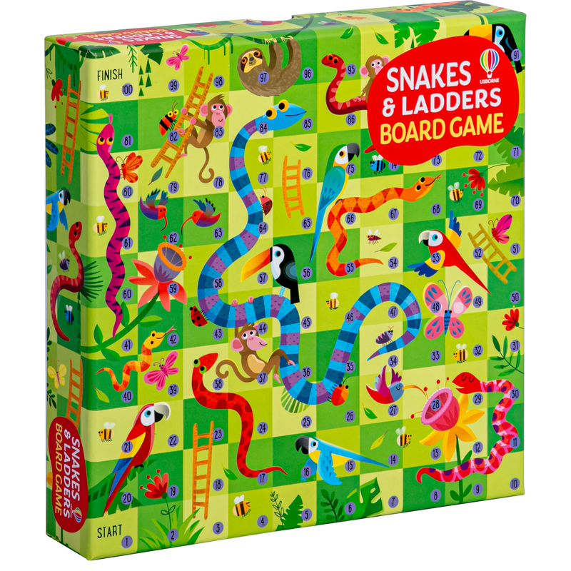 Goldenrod Usborne Rainforest-Themed Snakes and Ladders Game Kids Activities