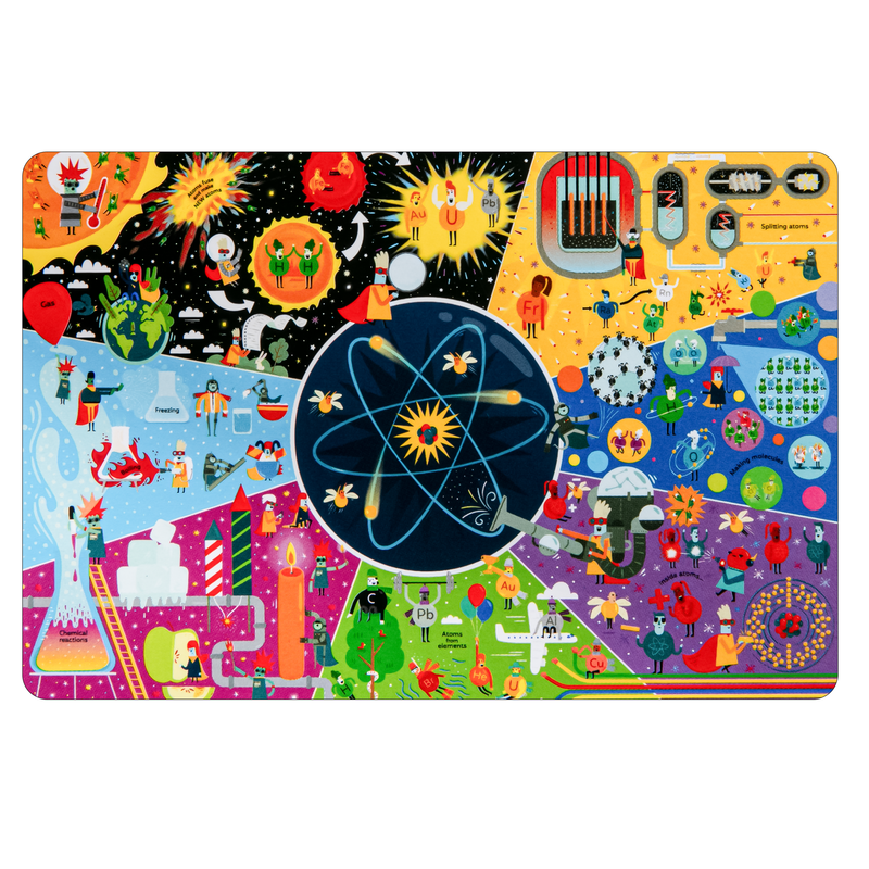 Dark Slate Gray Usborne Book and Jigsaw Atoms & Molecules Kids Activities